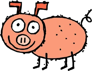 Cartoon Pig Sketch PNG image