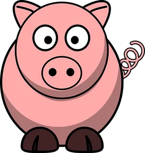 Cartoon Pig Standing PNG image