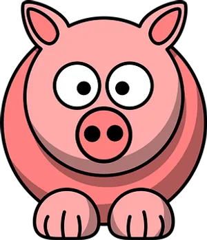 Cartoon Pig Vector Illustration