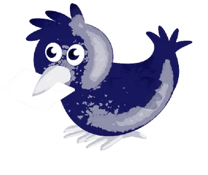 Cartoon Pigeon Carrying Letter PNG