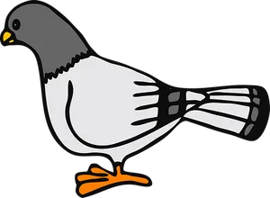 Cartoon Pigeon Illustration PNG image