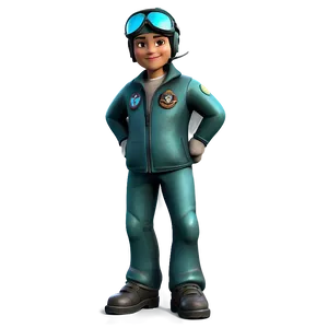 Cartoon Pilot Character Png 06252024 PNG image