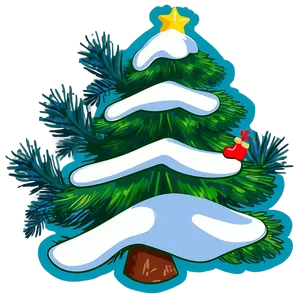 Cartoon Pine Tree Christmas Png 06132024 PNG image