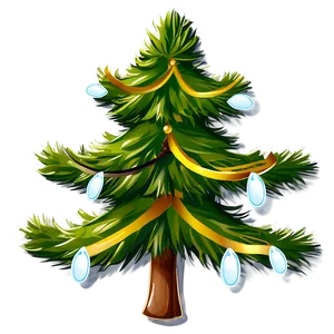 Cartoon Pine Tree Christmas Png Fua PNG image