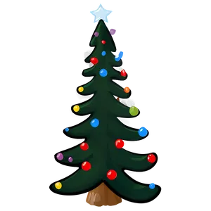 Cartoon Pine Tree Christmas Png Wxb11 PNG image