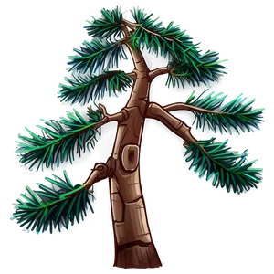 Cartoon Pine Tree Drawing PNG Epi52