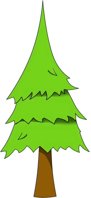 Cartoon Pine Tree Graphic PNG