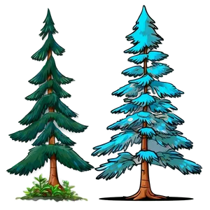 Cartoon Pine Trees PNG 05252024 PNG