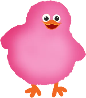 Cartoon Pink Chick Illustration PNG image