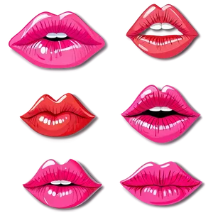 Cartoon Pink Lips Png Wcb98 PNG image