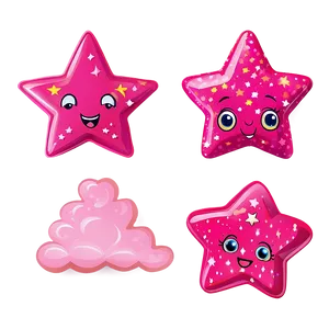 Cartoon Pink Stars Png 89 PNG image