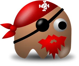 Cartoon Pirate Emoji Graphic
