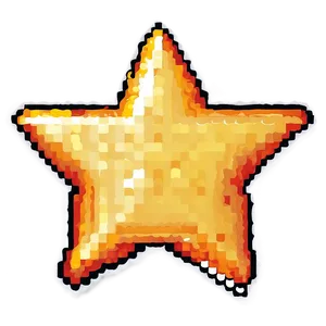 Cartoon Pixel Star PNG 18