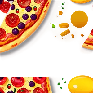 Cartoon Pizza Slice Waving PNG 06272024 PNG