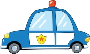 Cartoon Police Car Illustration PNG image