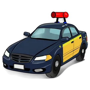 Cartoon Police Car PNG 13