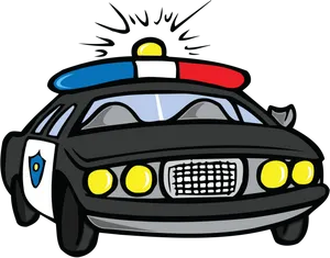 Cartoon Police Car With Siren PNG image