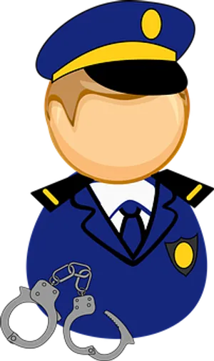 Cartoon Police Officer Graphic PNG image