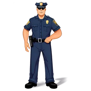 Cartoon Police Officer PNG 06252024