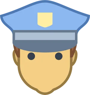 Cartoon Policeman Icon PNG image