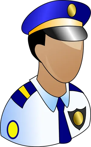 Cartoon Policeman Portrait PNG
