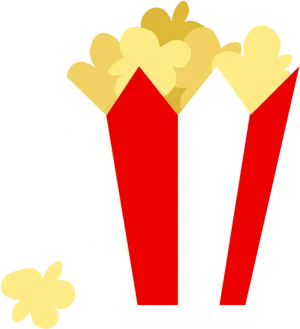 Cartoon Popcorn Box Graphic PNG image