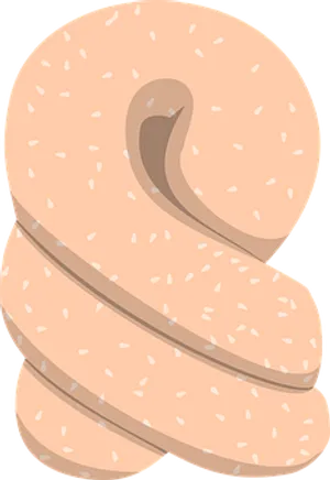 Cartoon Pretzel Illustration PNG