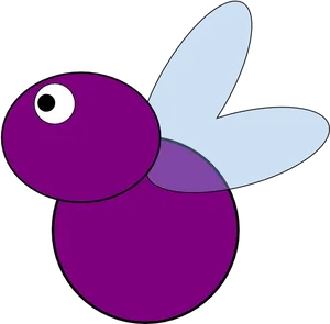 Cartoon Purple Fly Illustration.png PNG image
