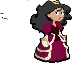Cartoon Queen Character PNG image