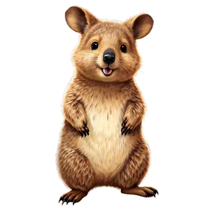 Cartoon Quokka Illustration PNG 06242024