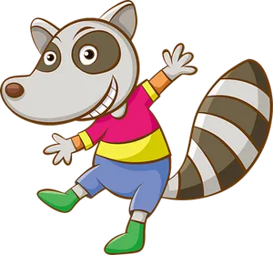 Cartoon Raccoon Character
