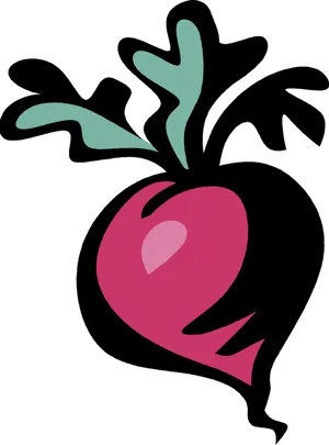 Cartoon Radish Illustration PNG