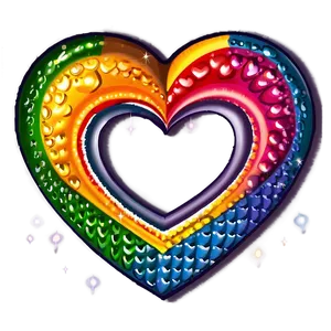 Cartoon Rainbow Heart PNG Cgy98 PNG