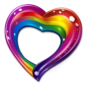 Cartoon Rainbow Heart PNG Tkc