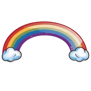 Cartoon Rainbow Illustration Png 06252024 PNG image