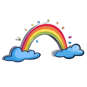 Cartoon Rainbow Illustration Png Kny PNG image