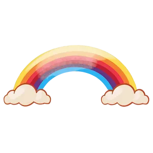 Cartoon Rainbow Illustration Png Vxg PNG image