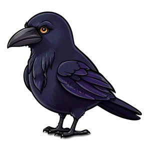 Cartoon Raven Character PNG Wfh PNG