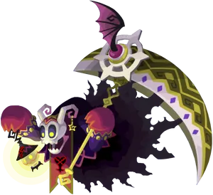 Cartoon Reaperwith Scythe PNG image