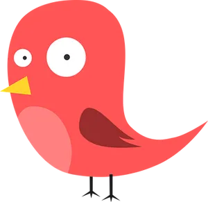 Cartoon Red Bird Graphic
