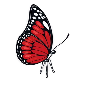Cartoon Red Butterfly PNG Sbp20 PNG