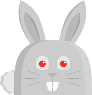 Cartoon Red Eyed Rabbit