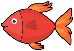 Cartoon Red Fish Illustration PNG image