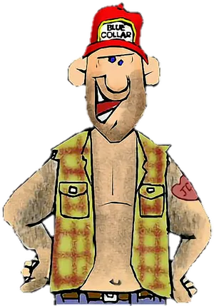 Cartoon Redneck Character PNG image