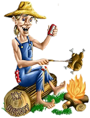 Cartoon Redneck Cookout PNG image