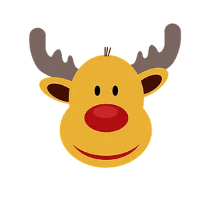 Cartoon Reindeer Face Graphic