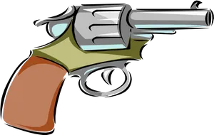 Cartoon Revolver Illustration