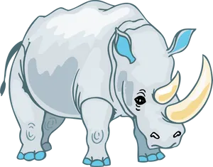 Cartoon_ Rhino_ Illustration PNG image