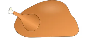 Cartoon Roast Turkey Illustration