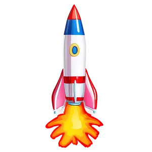 Cartoon Rocket Fire PNG 06212024 PNG